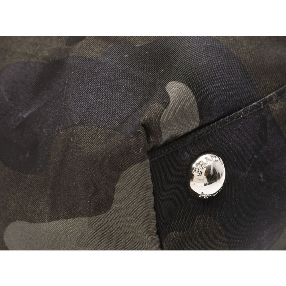 Prada Gray Camouflage Nylon Handbag Black Leather - Picture 6 of 11